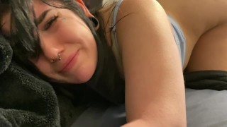 His cock ravages her teenage ass while she stares into the camera